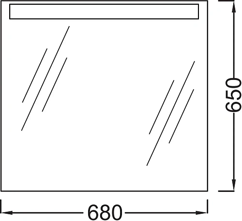 Зеркало Jacob Delafon Presqu'ile 68х55 см, полотно, с подсветкой EB1108-NF Зеркало Jacob Delafon Presqu'ile 68х55 см, полотно, с подсветкой EB1108-NF