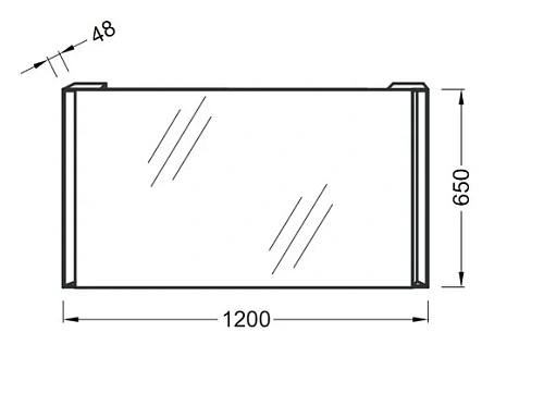 Зеркало Jacob Delafon Reve 120х65 см, боковая подсветка, с подсветкой EB577-NF Зеркало Jacob Delafon Reve 120х65 см, боковая подсветка, с подсветкой EB577-NF