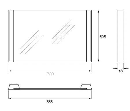 Зеркало Jacob Delafon Reve 80х65 см, с боковой подсветкой, с подсветкой EB582-NF Зеркало Jacob Delafon Reve 80х65 см, с боковой подсветкой, с подсветкой EB582-NF