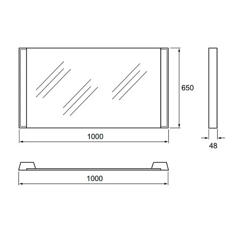 Зеркало Jacob Delafon Reve EB576-NF с подсветкой 100x65 Зеркало Jacob Delafon Reve EB576-NF с подсветкой 100x65