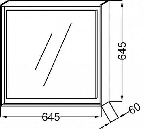 Зеркало Jacob Delafon Rythmik pure 65х65 см, без отделки, со светодиодной подсветкой, с подсветкой E EB1772-NF Зеркало Jacob Delafon Rythmik pure 65х65 см, без отделки, со светодиодной подсветкой, с подсветкой E EB1772-NF