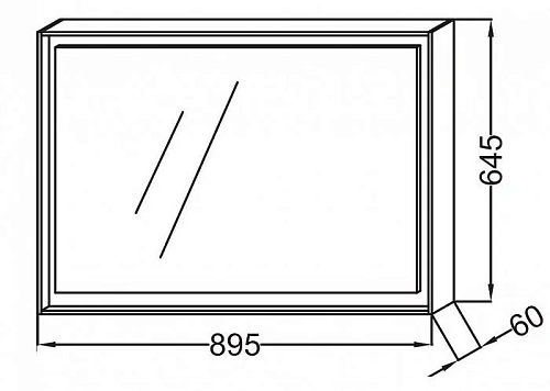 Зеркало Jacob Delafon Rythmik Pure EB1773-NF 90 см Зеркало Jacob Delafon Rythmik Pure EB1773-NF 90 см
