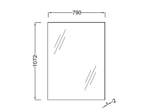 Зеркало Jacob Delafon Struktura EB1209-NF высокое 79 см Зеркало Jacob Delafon Struktura EB1209-NF высокое 79 см