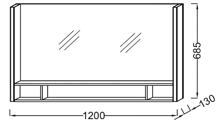 Зеркало Jacob Delafon Terrace 120х68,5 см, с подсветкой и полочкой, с подсветкой EB1183-NF Зеркало Jacob Delafon Terrace 120х68,5 см, с подсветкой и полочкой, с подсветкой EB1183-NF