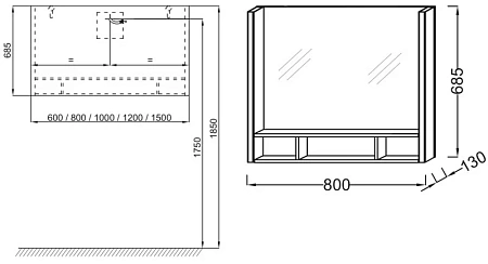Зеркало Jacob Delafon Terrace EB1181-NF 80х68,5 см Зеркало Jacob Delafon Terrace EB1181-NF 80х68,5 см