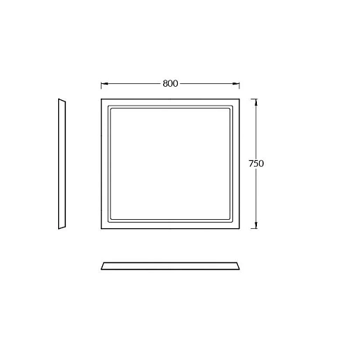Зеркало Kerama Marazzi POMPEI 80, черное глянцевое PO.mi.80\BLK Зеркало Kerama Marazzi POMPEI 80, черное глянцевое PO.mi.80\BLK