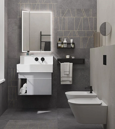 Зеркало Kerama Marazzi TECNO M 65 с поворотной дверцей, подсветкой и функцией антизапотевание, белое TE.M.mi.65 Зеркало Kerama Marazzi TECNO M 65 с поворотной дверцей, подсветкой и функцией антизапотевание, белое TE.M.mi.65