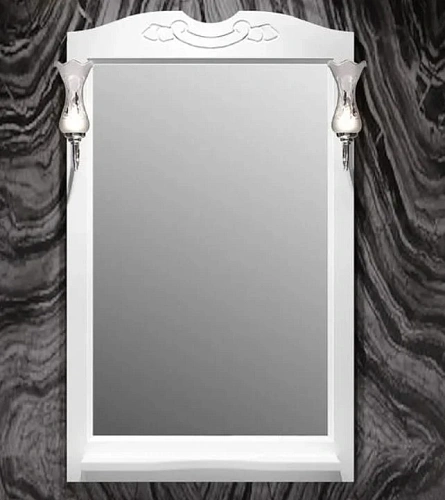 Зеркало Opadiris Брунелла 65, белый матовый, с выключателем 00-00007035 Зеркало Opadiris Брунелла 65, белый матовый, с выключателем 00-00007035