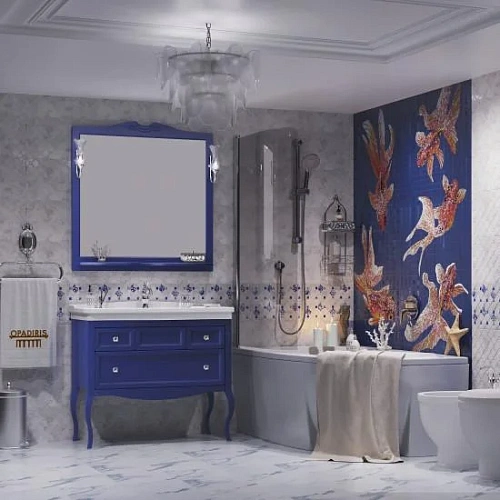 Зеркало Opadiris Валери 105, белый, с выключателем 00-00007037 Зеркало Opadiris Валери 105, белый, с выключателем 00-00007037