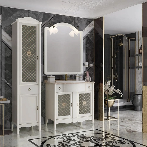 Зеркало Opadiris Виктория 90 Z0000012695 слоновая кость без светильников Зеркало Opadiris Виктория 90 Z0000012695 слоновая кость без светильников