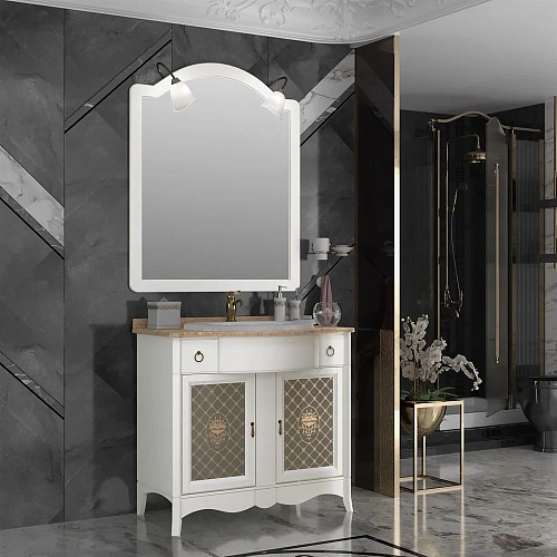 Зеркало Opadiris Виктория 90 Z0000012695 слоновая кость без светильников Зеркало Opadiris Виктория 90 Z0000012695 слоновая кость без светильников