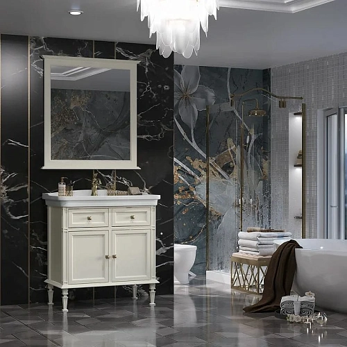 Зеркало Opadiris Кантара 85, слоновая кость 00-00005565 Зеркало Opadiris Кантара 85, слоновая кость 00-00005565