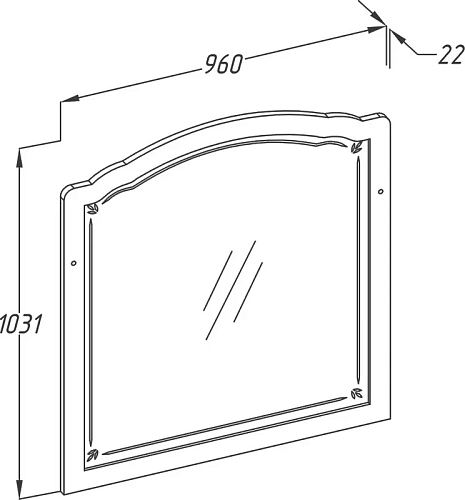 Зеркало Opadiris Лоренцо 100 Z0000007094светлый орех без светильников Зеркало Opadiris Лоренцо 100 Z0000007094светлый орех без светильников