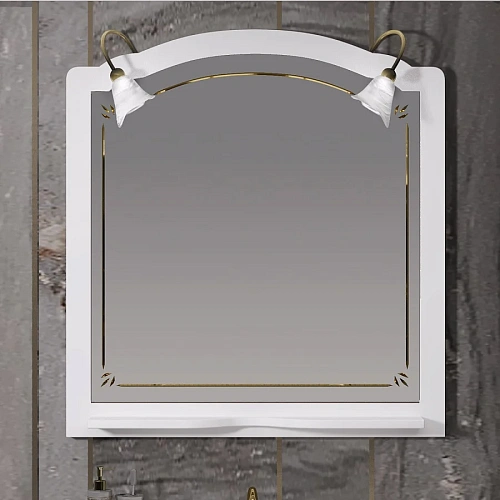 Зеркало Opadiris Лоренцо 100, белый матовый, с выключателем, вар. 2 00-00007041 Зеркало Opadiris Лоренцо 100, белый матовый, с выключателем, вар. 2 00-00007041