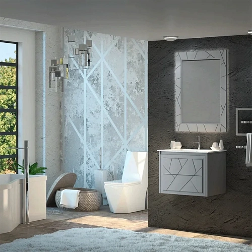 Зеркало Opadiris Луиджи 70, серый матовый 00-00000542 Зеркало Opadiris Луиджи 70, серый матовый 00-00000542