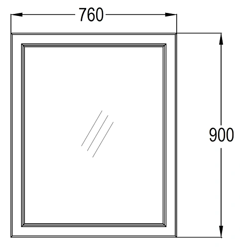 Зеркало Opadiris Омега 75, белый матовый 00-00007362 Зеркало Opadiris Омега 75, белый матовый 00-00007362