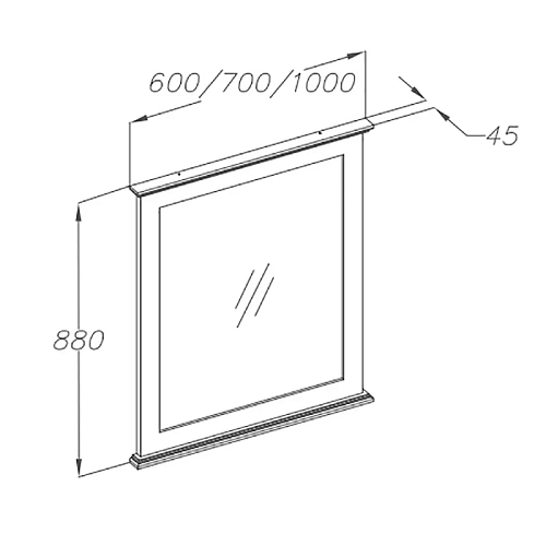 Зеркало Opadiris Палермо 100, светлый орех 00-00006729 Зеркало Opadiris Палермо 100, светлый орех 00-00006729