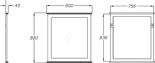 Зеркало Opadiris Палермо 80, светлый орех 00-00002352 Зеркало Opadiris Палермо 80, светлый орех 00-00002352