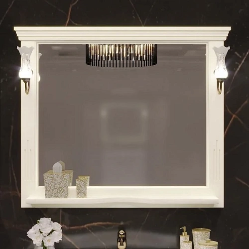 Зеркало Opadiris Риспекто 100, слоновая кость, с выключателем 00-00007047 Зеркало Opadiris Риспекто 100, слоновая кость, с выключателем 00-00007047