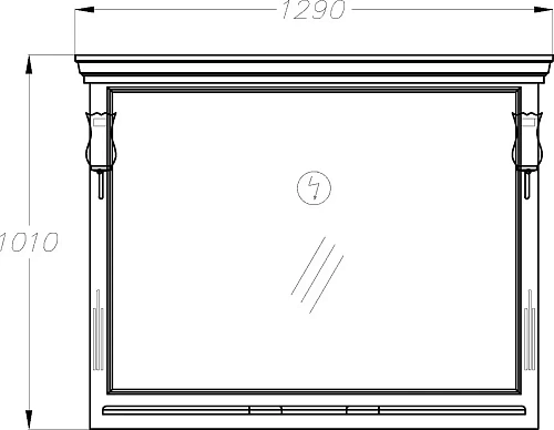 Зеркало Opadiris Риспекто 120 Z0000012656 белый матовый Зеркало Opadiris Риспекто 120 Z0000012656 белый матовый