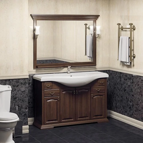 Зеркало Opadiris Риспекто 120, орех антикварный, с выключателем 00-00007052 Зеркало Opadiris Риспекто 120, орех антикварный, с выключателем 00-00007052