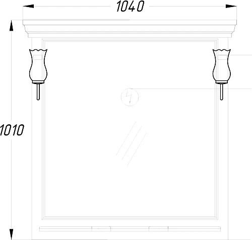 Зеркало Opadiris Риспекто 95 Z0000012538 белый матовый Зеркало Opadiris Риспекто 95 Z0000012538 белый матовый