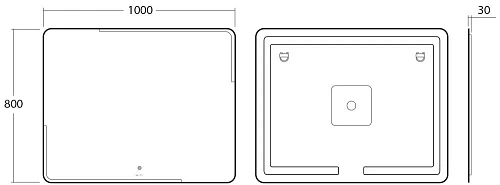 Зеркало OWL 1975 Otalia с LED подсветкой, 1000х800 OWLM200601 Зеркало OWL 1975 Otalia с LED подсветкой, 1000х800 OWLM200601