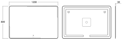 Зеркало OWL 1975 Otalia с LED подсветкой, 1200х800 OWLM200602 Зеркало OWL 1975 Otalia с LED подсветкой, 1200х800 OWLM200602