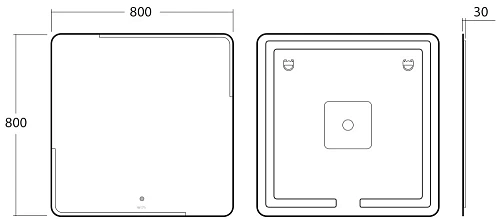 Зеркало OWL 1975 Otalia с LED подсветкой, 800х800 OWLM200600 Зеркало OWL 1975 Otalia с LED подсветкой, 800х800 OWLM200600