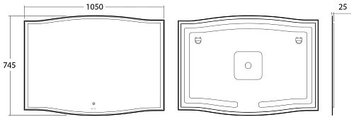 Зеркало OWL 1975 Roxen с LED подсветкой, 1050х745 OWLM200103 Зеркало OWL 1975 Roxen с LED подсветкой, 1050х745 OWLM200103