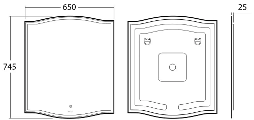 Зеркало OWL 1975 Roxen с LED подсветкой, 650х745 OWLM200100 Зеркало OWL 1975 Roxen с LED подсветкой, 650х745 OWLM200100