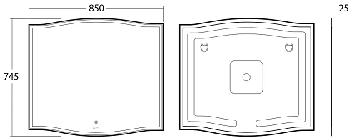 Зеркало OWL 1975 Roxen с LED подсветкой, 850х745 OWLM200102 Зеркало OWL 1975 Roxen с LED подсветкой, 850х745 OWLM200102