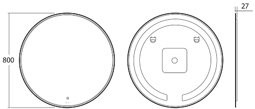 Зеркало OWL 1975 Skagern с LED подсветкой, D800 OWLM200200 Зеркало OWL 1975 Skagern с LED подсветкой, D800 OWLM200200