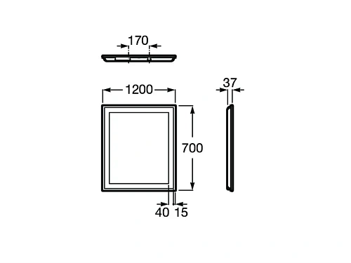 Зеркало Roca Iridia LED, ANTI-STEAM 1200 прямоугольное 812346000 Зеркало Roca Iridia LED, ANTI-STEAM 1200 прямоугольное 812346000