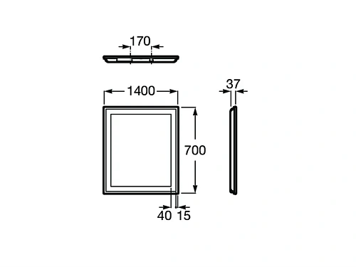 Зеркало Roca Iridia LED, ANTI-STEAM 1400 прямоугольное 812347000 Зеркало Roca Iridia LED, ANTI-STEAM 1400 прямоугольное 812347000