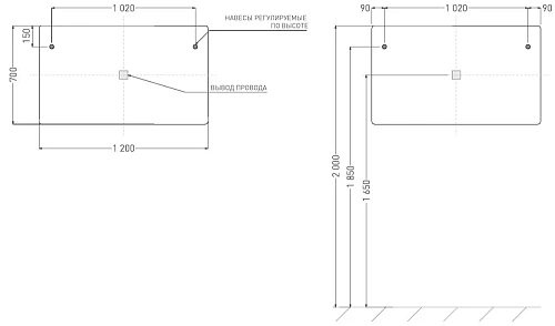 Зеркало Salini OMBRA с LED подсветкой 1200x700 27M021270BH Зеркало Salini OMBRA с LED подсветкой 1200x700 27M021270BH