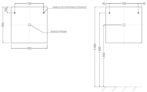 Зеркало Salini OMBRA с LED подсветкой 900x900 27M019090BH Зеркало Salini OMBRA с LED подсветкой 900x900 27M019090BH