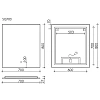 Зеркало Sancos SQUARE SQ700 700х800 с подсветкой Зеркало Sancos SQUARE SQ700 700х800 с подсветкой