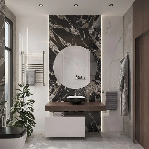 Зеркало STWORKI Мальмё 100 с ореольной подсветкой, сенсор на зеркале, круглое, настенное 465745 Зеркало STWORKI Мальмё 100 с ореольной подсветкой, сенсор на зеркале, круглое, настенное 465745