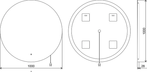 Зеркало STWORKI Мальмё 100 с ореольной подсветкой, сенсор на зеркале, круглое, настенное 465745 Зеркало STWORKI Мальмё 100 с ореольной подсветкой, сенсор на зеркале, круглое, настенное 465745