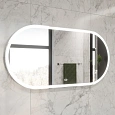 Зеркало STWORKI Мальмё 100 с подсветкой, сенсор на зеркале, овальное, настенное, большое 472137 Зеркало STWORKI Мальмё 100 с подсветкой, сенсор на зеркале, овальное, настенное, большое 472137