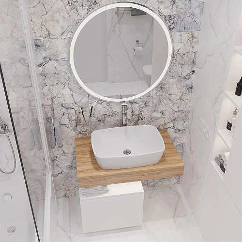 Зеркало STWORKI Мальмё 77 с подсветкой, сенсор на зеркале, круглое, настенное, российское 465436 Зеркало STWORKI Мальмё 77 с подсветкой, сенсор на зеркале, круглое, настенное, российское 465436