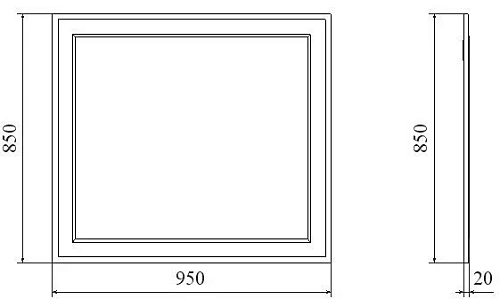 Зеркало STWORKI Хадстен 100 белое, прямоугольное, в классическом стиле 540824 Зеркало STWORKI Хадстен 100 белое, прямоугольное, в классическом стиле 540824