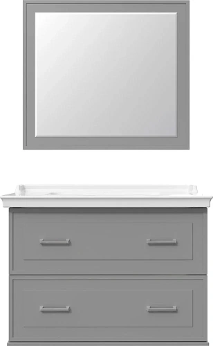 Зеркало STWORKI Хадстен 100 серое, прямоугольное, настенное, в раме 540827 Зеркало STWORKI Хадстен 100 серое, прямоугольное, настенное, в раме 540827