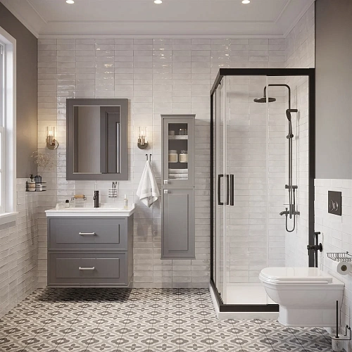 Зеркало STWORKI Хадстен 80 серое, прямоугольное, настенное 540825 Зеркало STWORKI Хадстен 80 серое, прямоугольное, настенное 540825