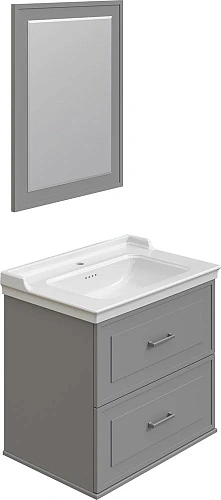 Зеркало STWORKI Хадстен 80 серое, прямоугольное, настенное 540825 Зеркало STWORKI Хадстен 80 серое, прямоугольное, настенное 540825