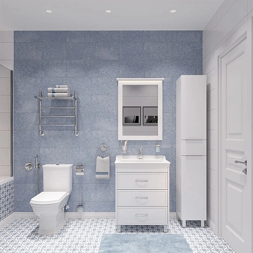 Зеркало STWORKI Хальмстад 65 белое, с подсветкой светодиодной, инфракрасный выключатель, прямоугольн 487392 Зеркало STWORKI Хальмстад 65 белое, с подсветкой светодиодной, инфракрасный выключатель, прямоугольн 487392