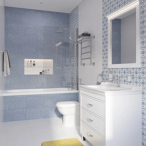 Зеркало STWORKI Хальмстад 80 белое, с подсветкой, квадратные, белое, в современном стиле, настенное 505117 Зеркало STWORKI Хальмстад 80 белое, с подсветкой, квадратные, белое, в современном стиле, настенное 505117