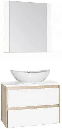 Зеркало Style Line Монако 80x70, Ориноко/бел лакобель ЛС-00000629 Зеркало Style Line Монако 80x70, Ориноко/бел лакобель ЛС-00000629