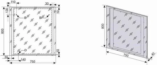 Зеркало Style Line Прованс 75, белый с подсветкой СС-00000443 Зеркало Style Line Прованс 75, белый с подсветкой СС-00000443